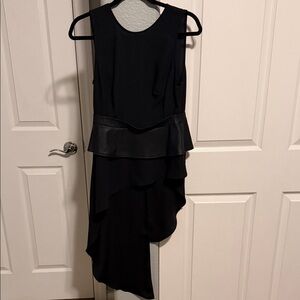 BCBG Black Asymmetrical Layered Top